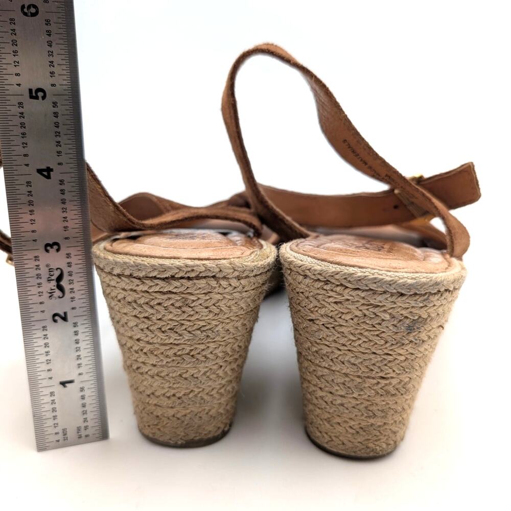 Born Monticello Knotted Wedge Sandal Women's Ankle Strap Brown Size US10M EU41 - Picture 4 of 14